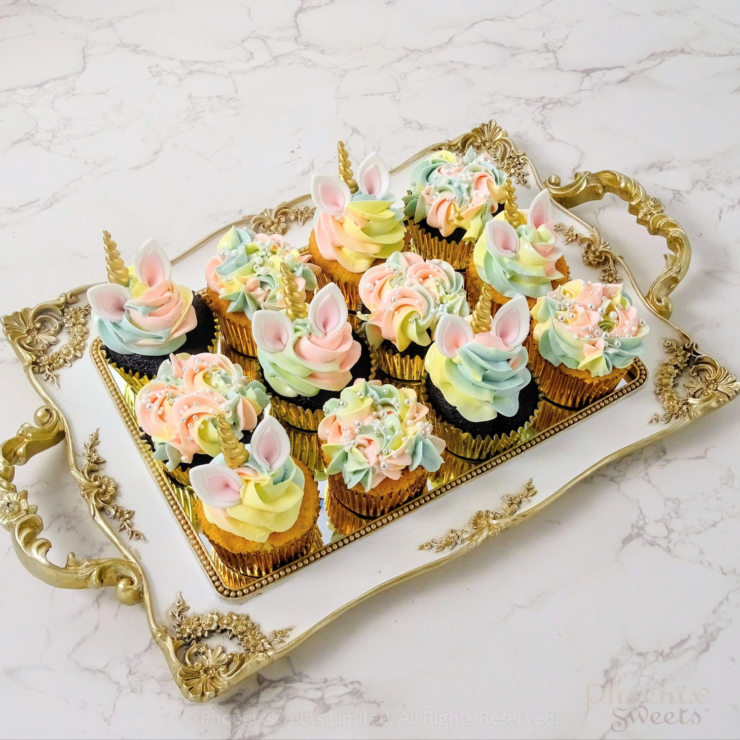 Themed Party Combo - Classic Unicorn Cake and Cupcake Tower