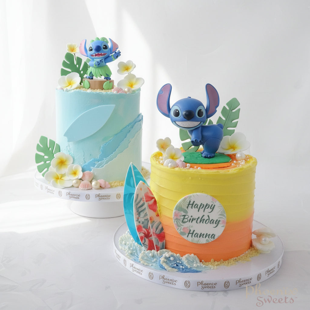 牛油忌廉蛋糕 - 夏威夷滑浪主題蛋糕