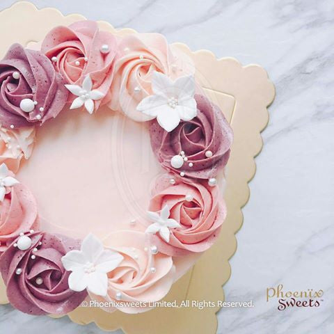 Lychee Rose Swirl Birthday Cake for Kid's Birthday and Baby Shower 立體 生日蛋糕 3D Cake