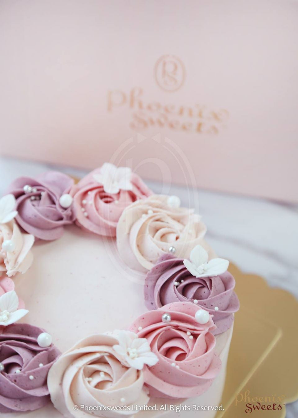 Lychee Rose Swirl Birthday Cake for Kid's Birthday and Baby Shower 立體 生日蛋糕 3D Cake
