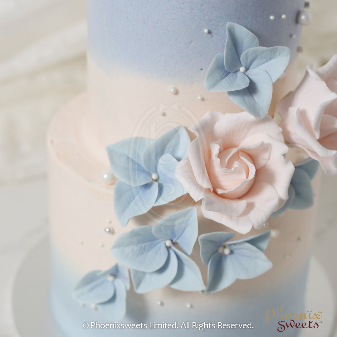 Butter Cream Cake - Little Twin Stars (2 tiers)