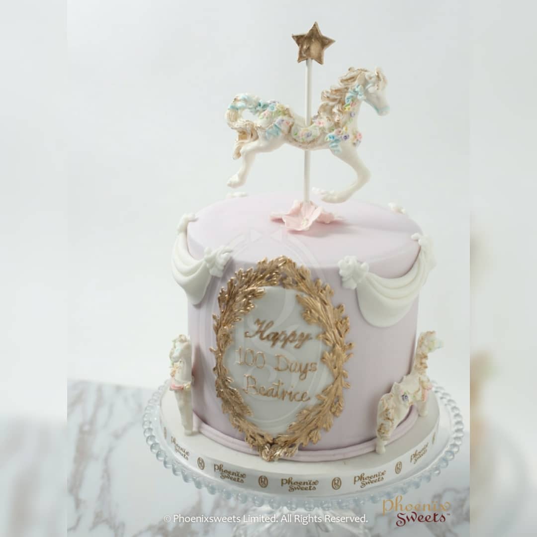 Carousel Cake Tower for Kid's Birthday and Baby Shower 立體 生日蛋糕 3D Cake