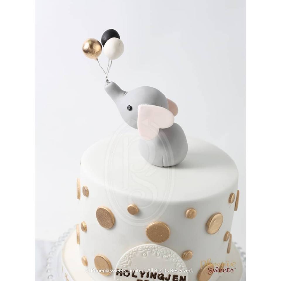 Phoenix Sweets - Sophie the Elephant Birthday Cake 翻糖小象生日蛋糕