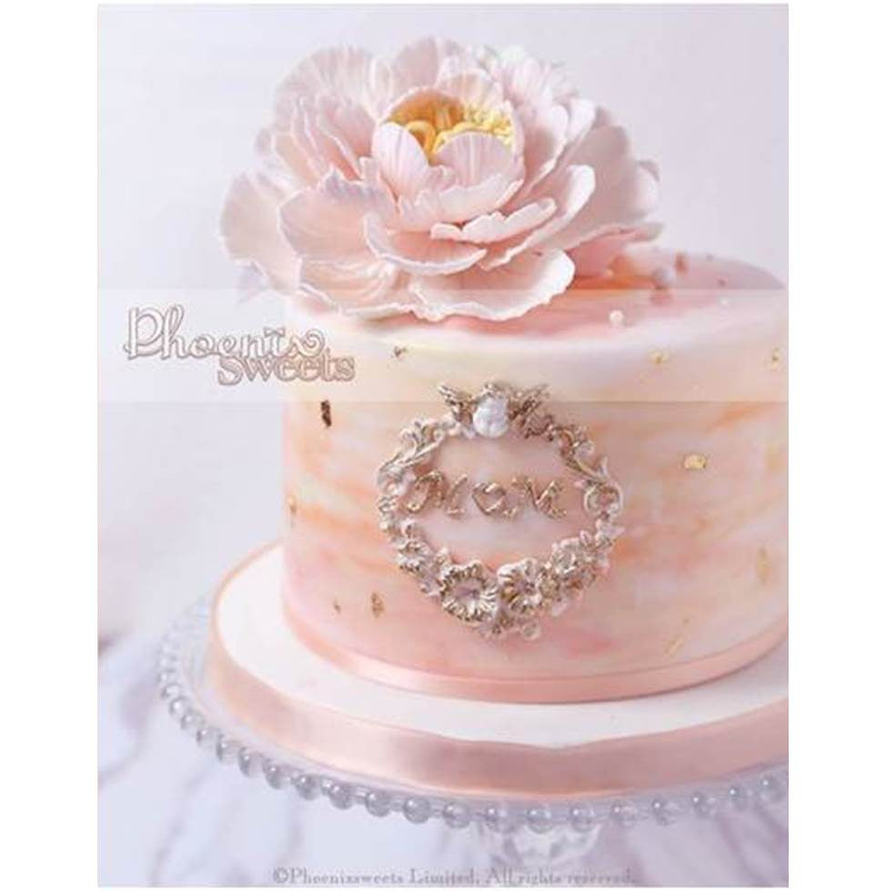Water colour Peony Cake for Kid's Birthday and Baby Shower 立體 生日蛋糕 3D Cake