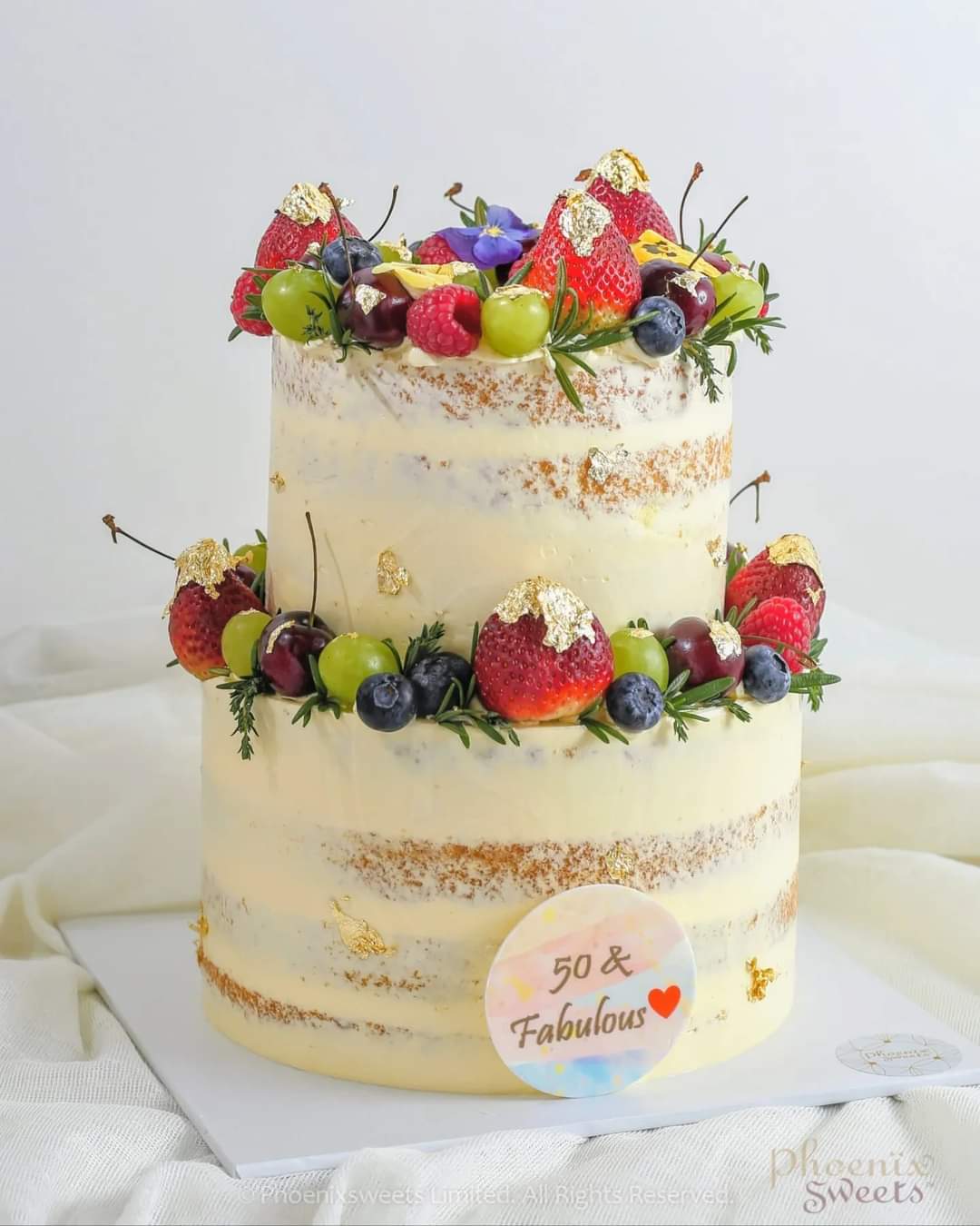 Butter Cream Cake - Tutti Fruiti Cake (2 tiers)