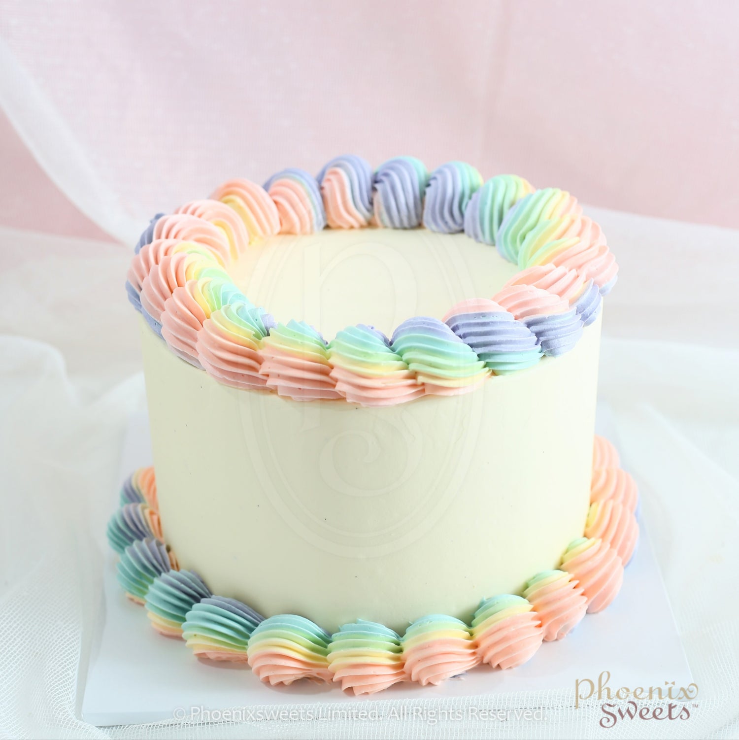 Butter Cream Cake - Rainbow Ring