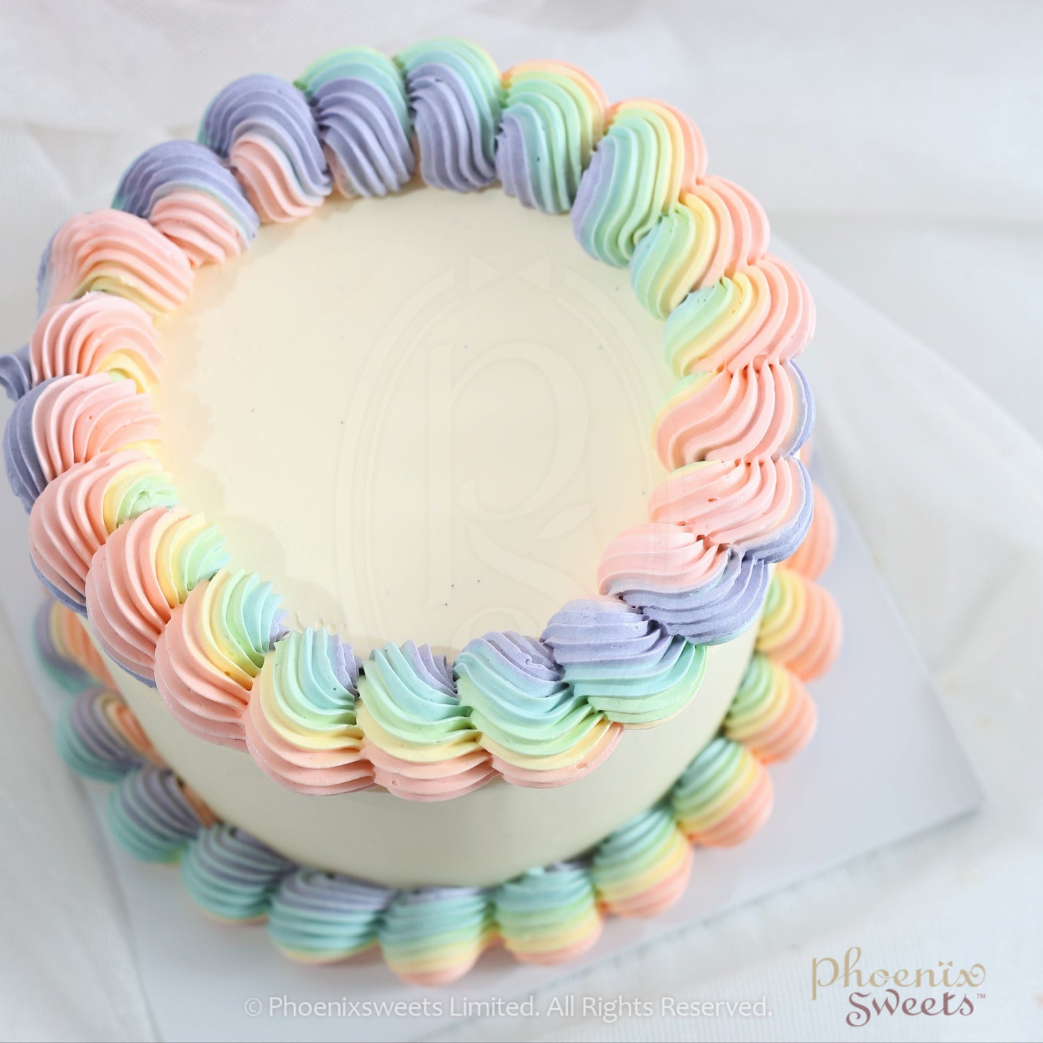 Butter Cream Cake - Rainbow Ring