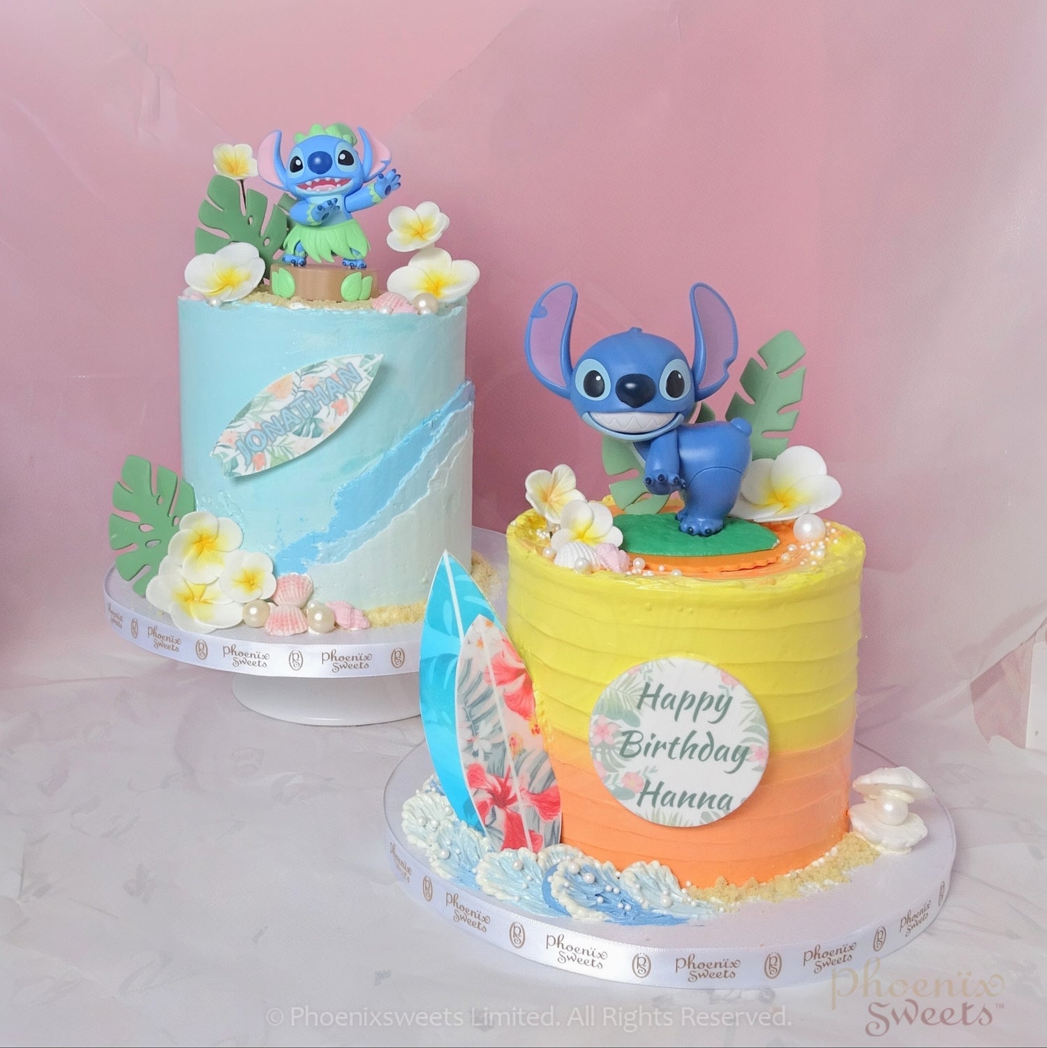 Butter Cream Cake - Hawaiian Surfing Theme Cake