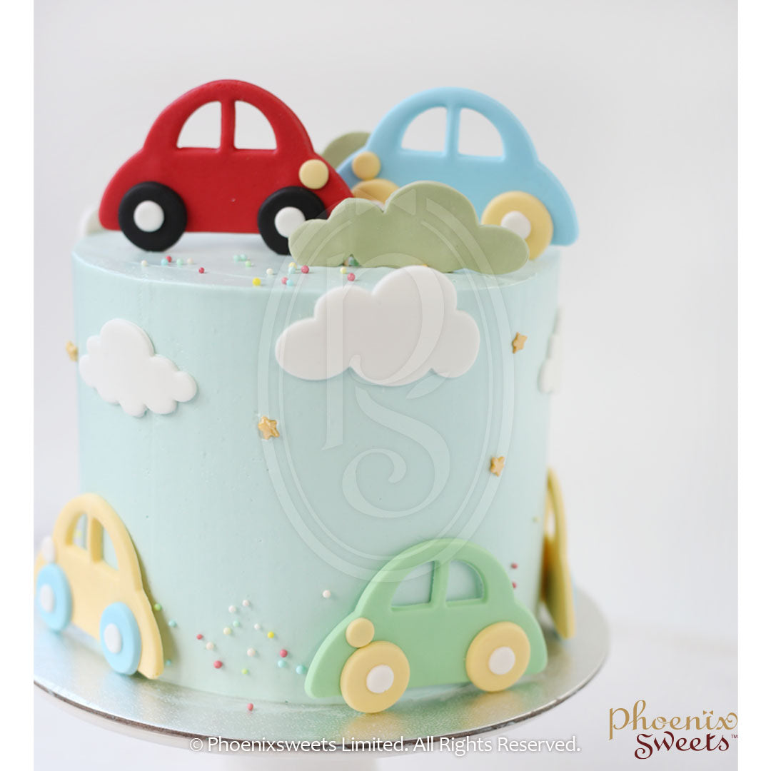 Phoenix Sweets - Order Standard Butter Cream Cake - Cute Little Cars