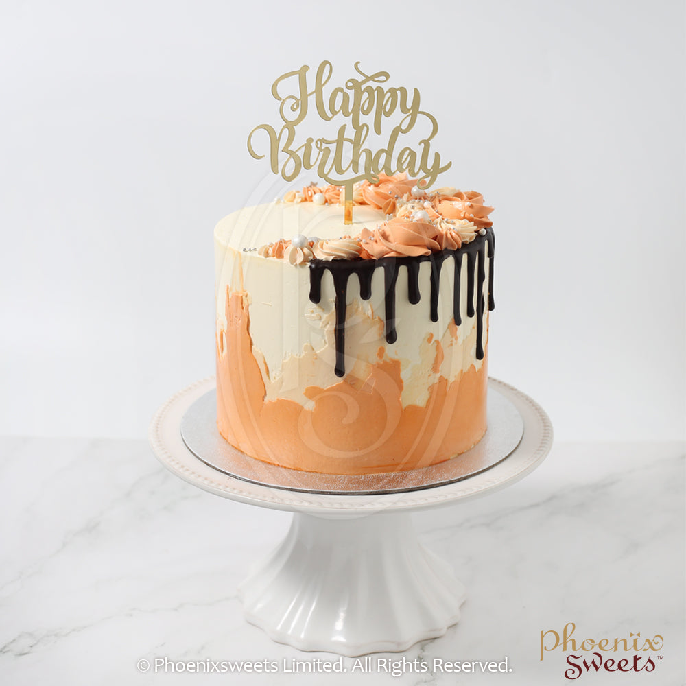 Peaches and cream 🍊 I love the dreamy soft colours adorning this chocolate  cake filled with… | Creative cake decorating, Cake decorating, Cake  decorating tutorials