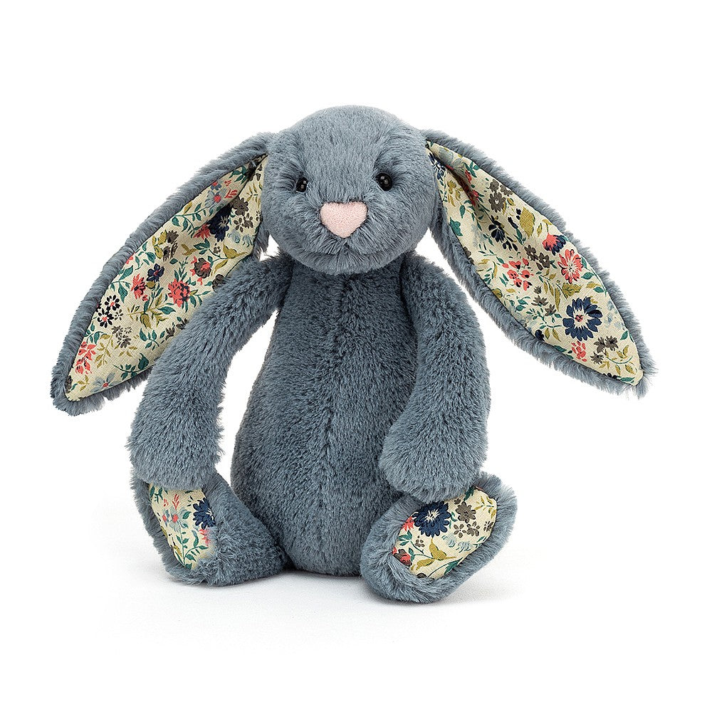 Jellycat Soft Toy - Blossom Dusky Blue Bunny Medium (31cm tall)