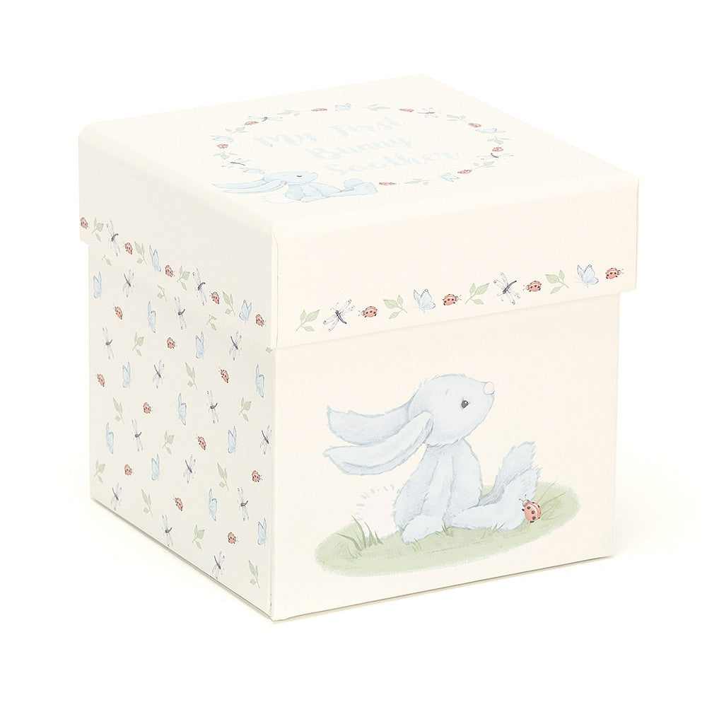 Jellycat Soft Toy - My First Blue Bunny Soother Gift Box