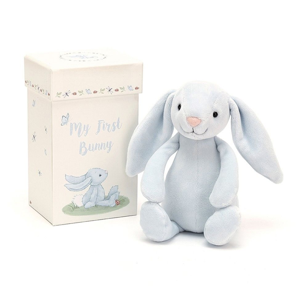 Jellycat Soft Toy - My First Bunny Blue Gift Box (14cm tall)