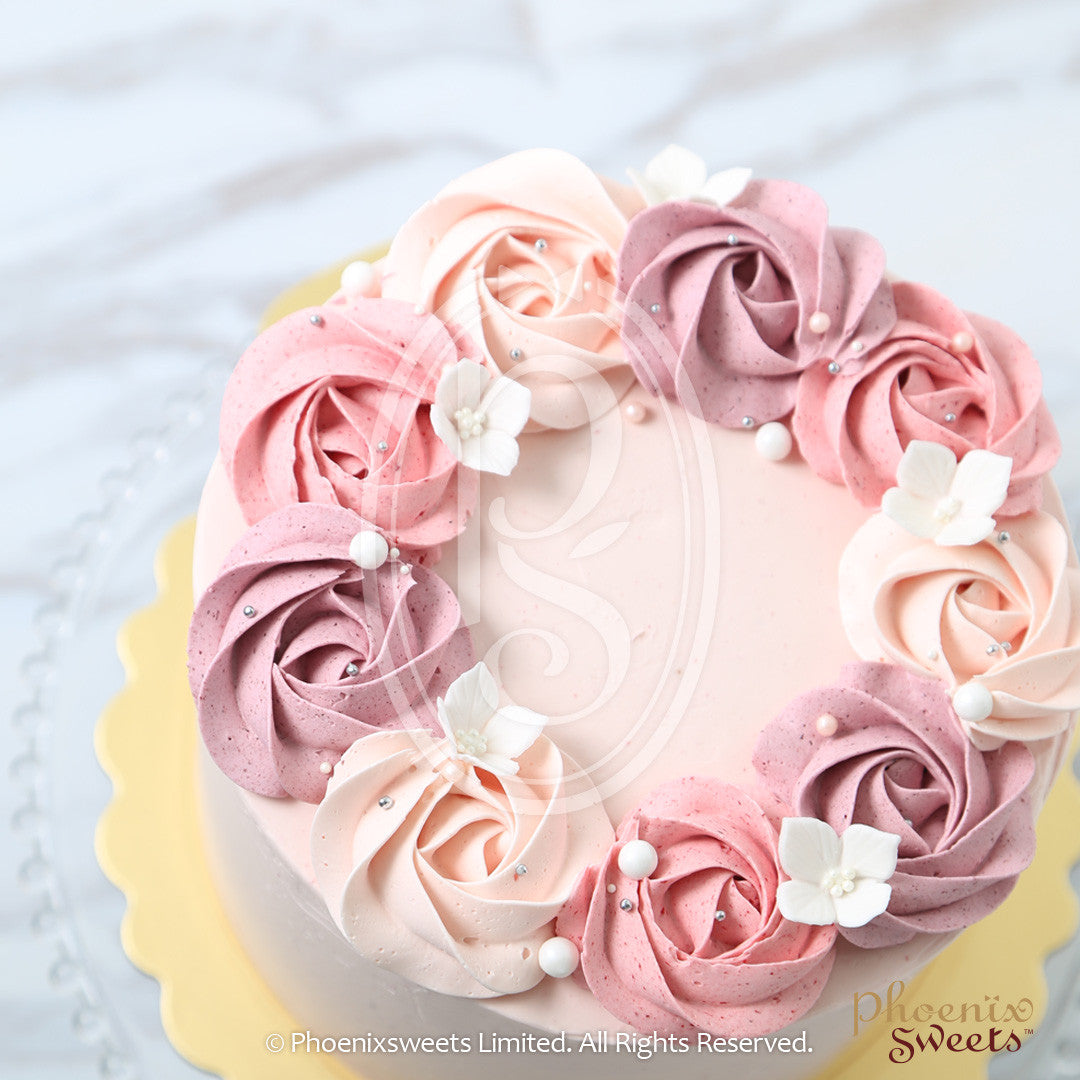 Buy Enchanting Pink Rose Cake-Enchanting Pink Rose Cake