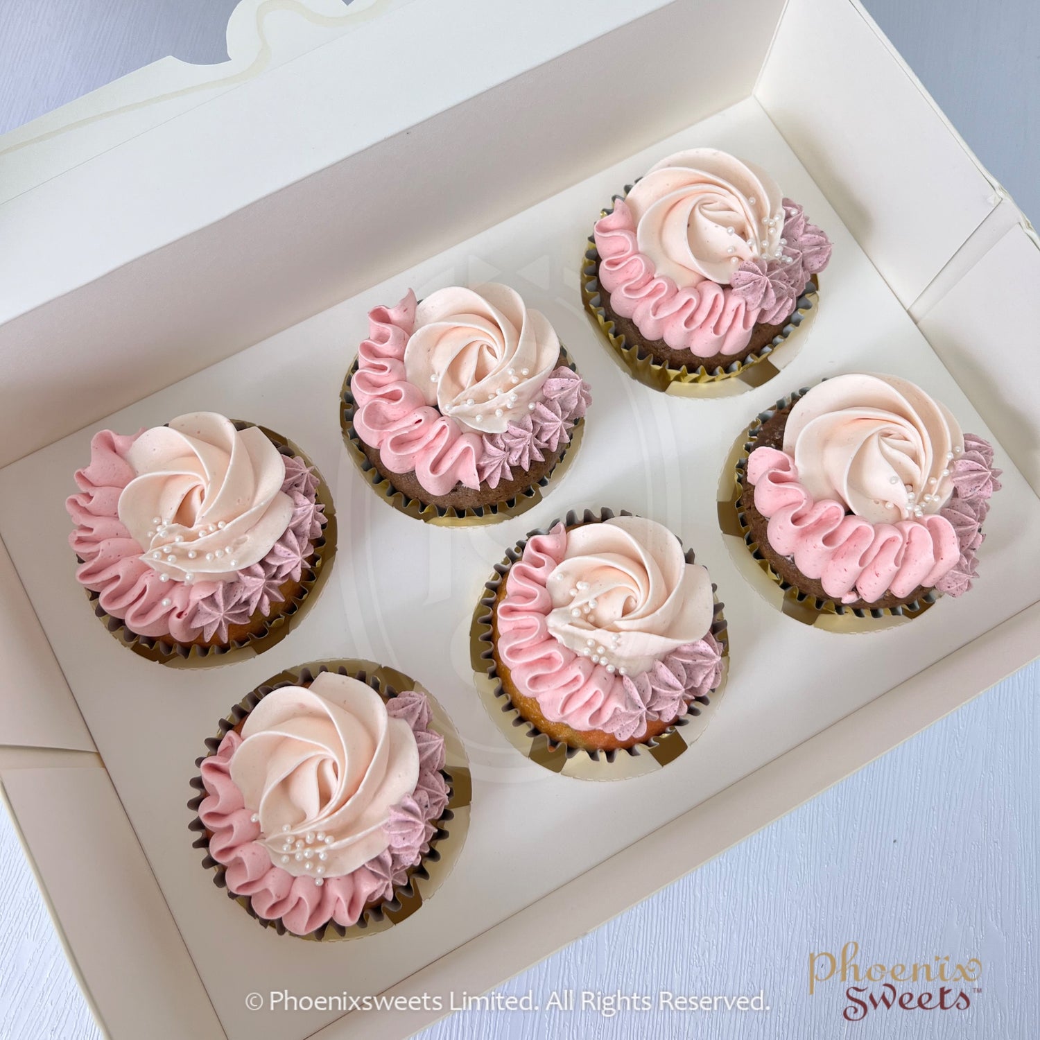 Ruffle Butter Cream Cupcake Set