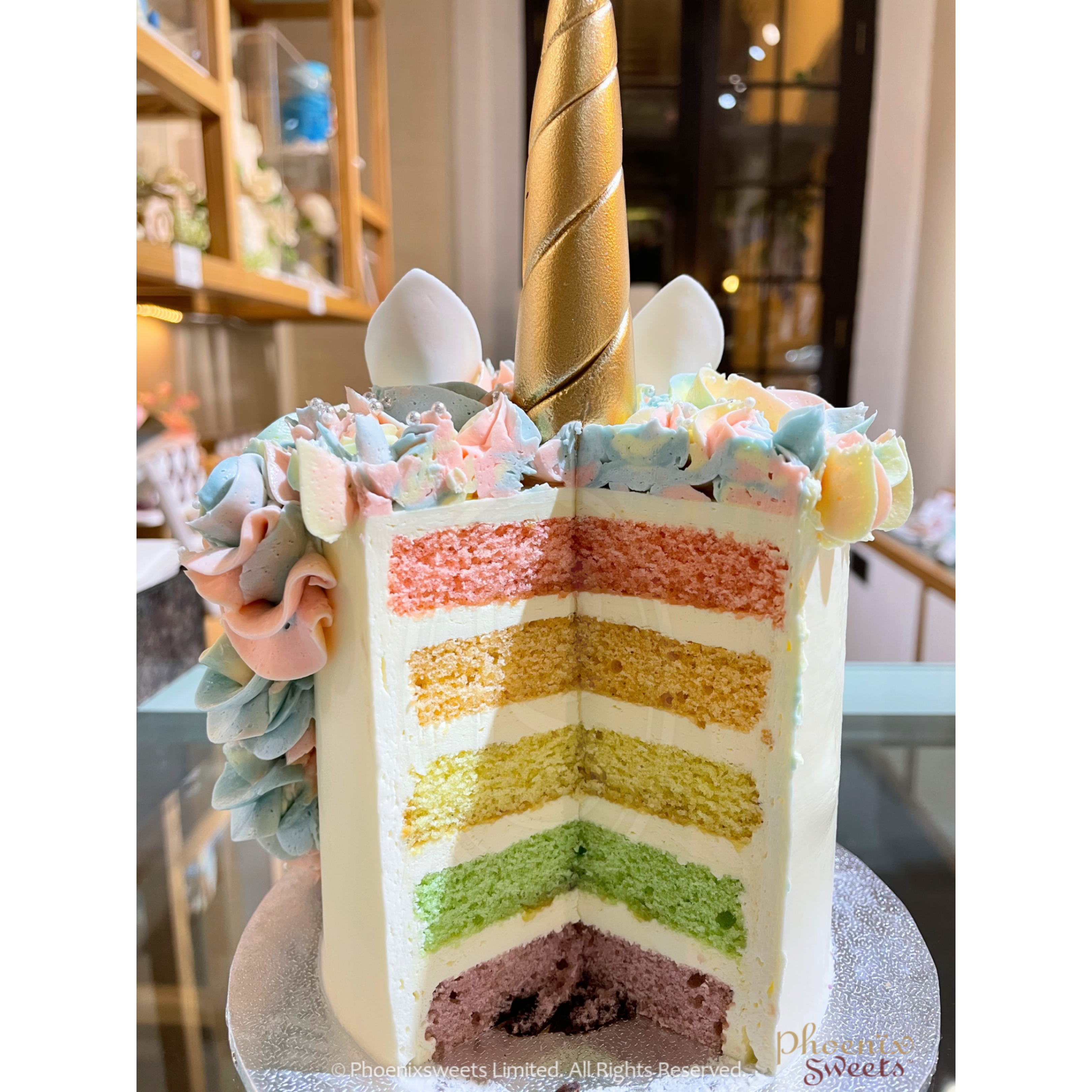 Phoenix Sweets - Order Standard Fondant Cake Online - Water Colour Peony  Cake