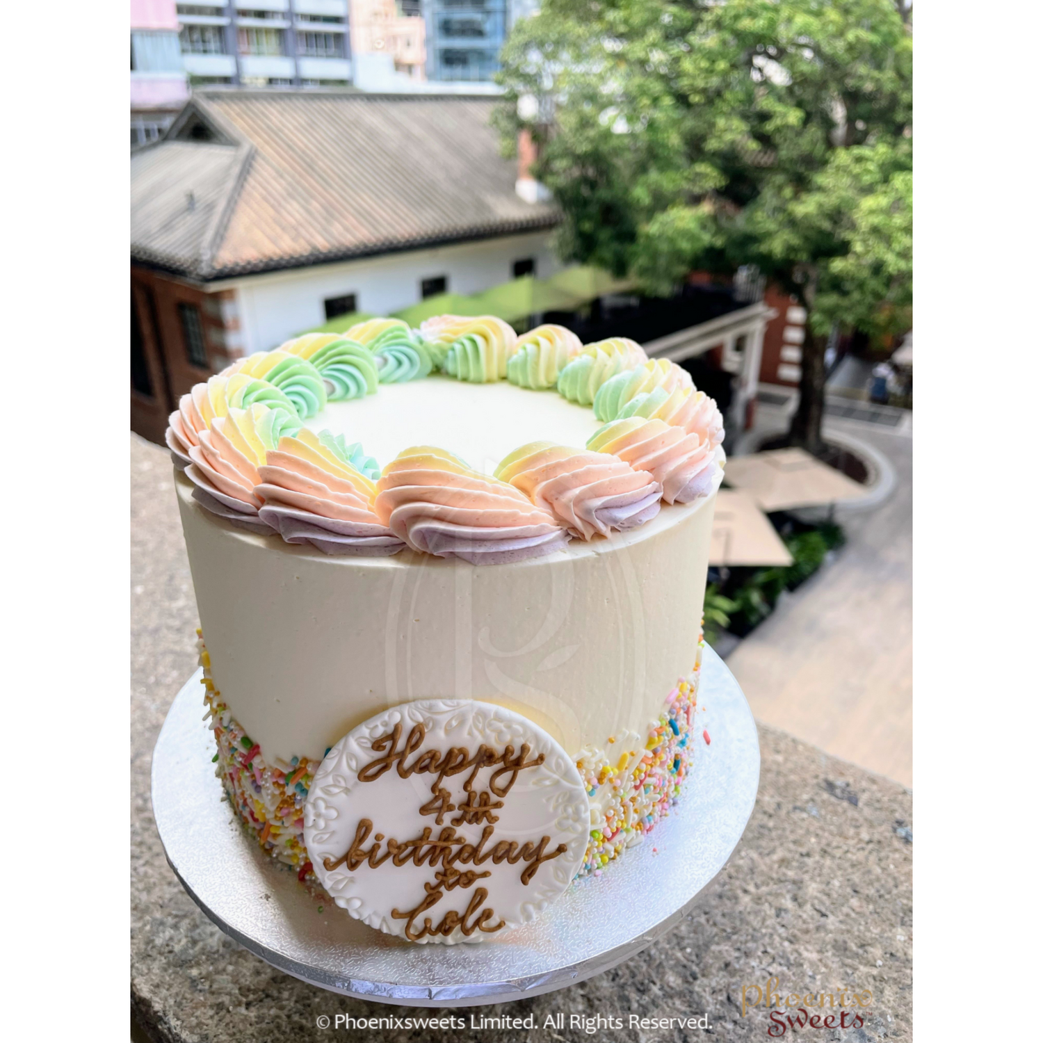 Themed Party Combo - Rainbow Ring Cake and Cupcake Tower